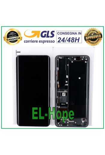 LCD DISPLAY FRAME ORIGINAL XIAOMI MI CC9 PRO M1910F4E TOUCH GLASS BLACK TARNISH