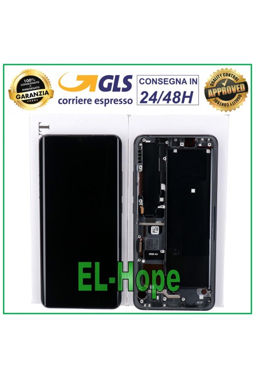 LCD DISPLAY FRAME ORIGINAL XIAOMI MI CC9 PRO M1910F4E TOUCH GLASS BLACK TARNISH