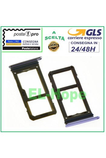 SLOT CARRELLO SIM COMPARTMENT + MICRO SD SAMSUNG GALAXY S8 PLUS SM-G955F ORCHID GREY
