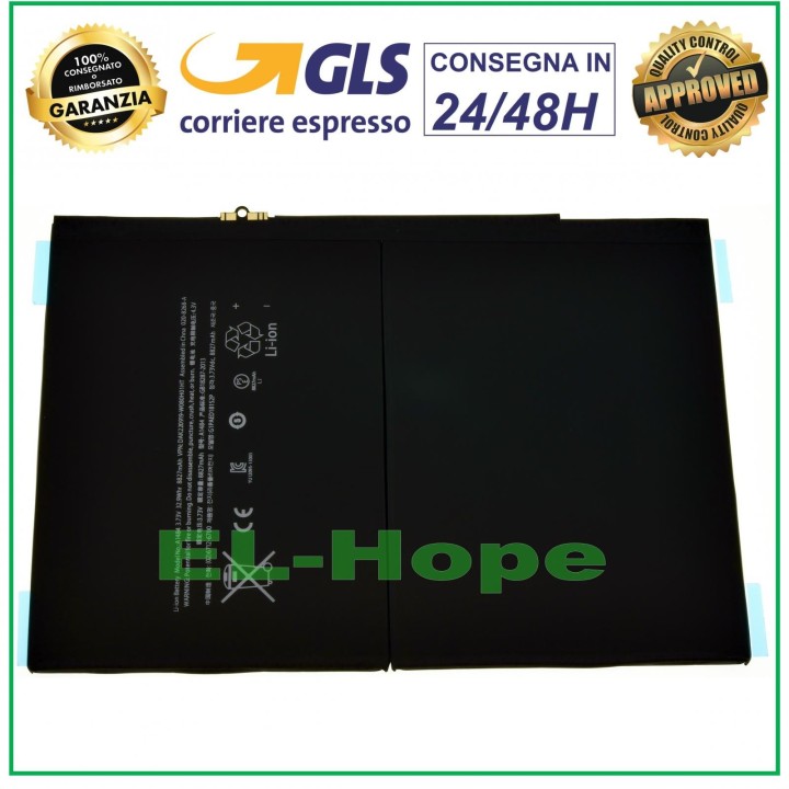 LI-ION BATTERY REPLACEMENT FOR APPLE IPAD 6 2018 A1893 A1953 A1954 8827 mAh