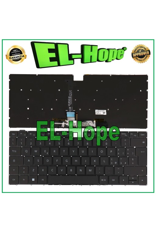 ITALIAN KEYBOARD FOR NOTEBOOK HUAWEI MAGICBOOK BOH-WAQ9R WAQ9HNR WAE9HN WAP9R