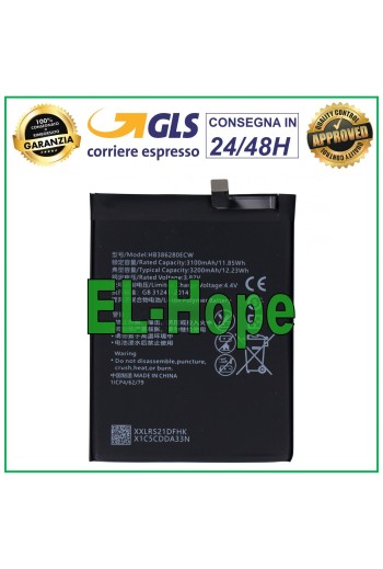 BATTERY HB386280ECW FOR HUAWEI P10 VTR L09 AL00 L10 L29 3200 mAh EQUAL TO ORIGINAL