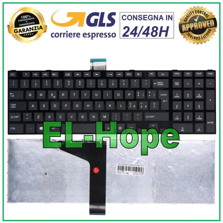 ITALIAN KEYBOARD FOR TOSHIBA SATELLITE NOTEBOOK SERIES C50 C50A C50D C55 C5 BLACK