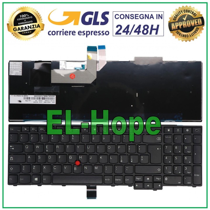 LENOVO ITALIAN KEYBOARD KM-106I0 04Y23 04Y24 04Y26 0C449 KMBL-USE KM-106E0 BLACK