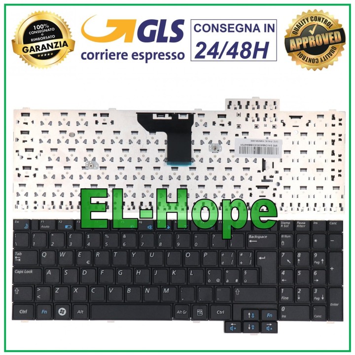 ITALIAN KEYBOARD FOR SAMSUNG NOTEBOOK NP-R719 NP-R728 NP-RV508 BLACK