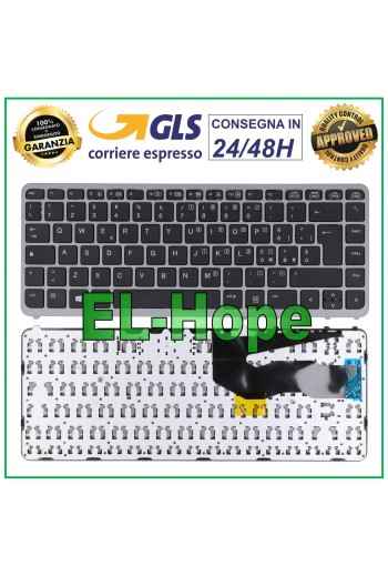 ITALIAN KEYBOARD FOR HP 745 G2 / 750 G1 G2 / 755 G2 / ZBOOK 14 FRAME SILVER