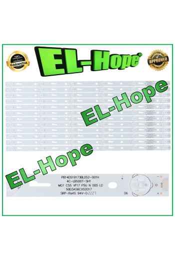 KIT 12 6 LED STRIP BARS FOR TV 50 TCL 4C-LB500T-SH1 M07-C55-VF17-P5U-N-005-LD