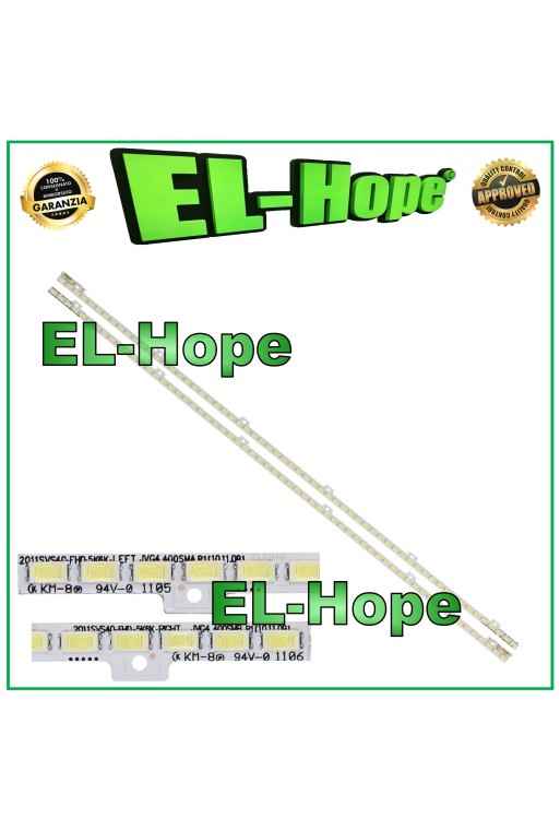 KIT OF 2 62 LED STRIP BARS FOR 40 SAMSUNG TV 2011SVS40-FHD-5K6K-L/R T400HW04
