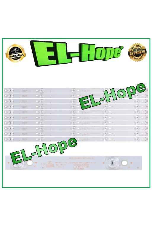 KIT 10 5 LED STRIP BARS FOR 55 TV BENQ 4708-K55WD9-A2117N01 DH-LM55-S200