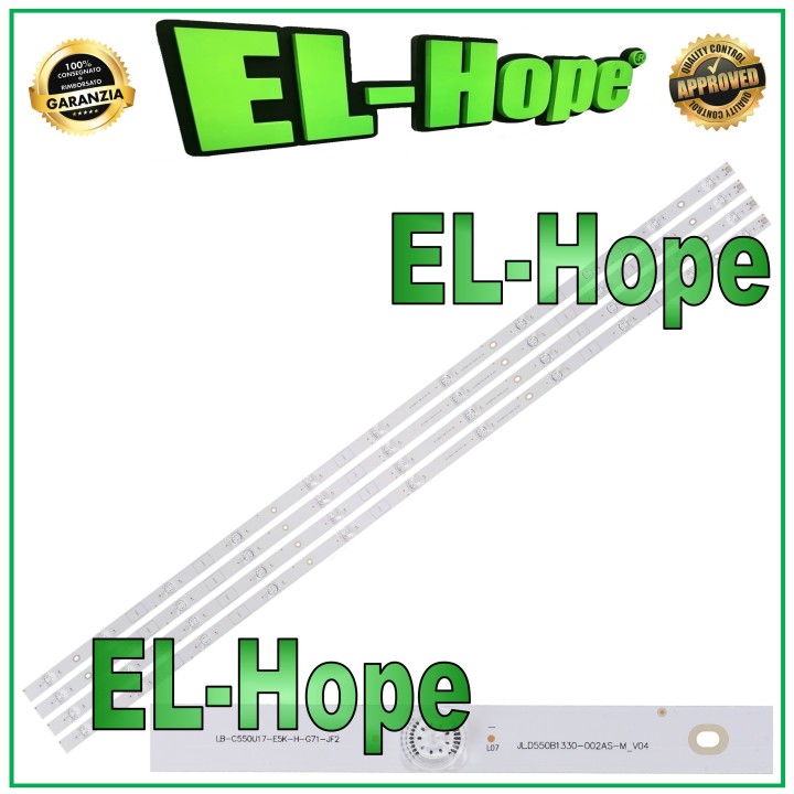 KIT 4 11 LED STRIP BARS FOR TV 55 CHANGHONG LB-C550U17-E5K-HG-71-JF2
