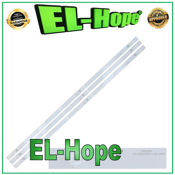KIT OF 3 6 LED STRIP BARS FOR TV 39 UNITED CRH-Z39E20003030060363BREV1.0 L715mm