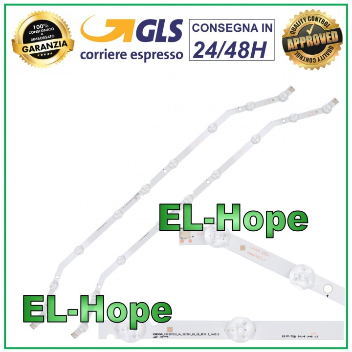 KIT 2 BARS 9 LEDs FOR TV 32 SAMSUNG UA32EH4003 UN32FH4 LH32EDCPLBC HG32AB460GW