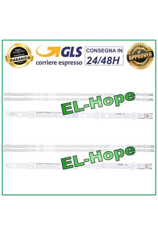 KIT OF 4 9 LED STRIP BARS FOR LG TV 32 6916L-1031A / Q712807 2x(A) + 2x(B) 647 mm