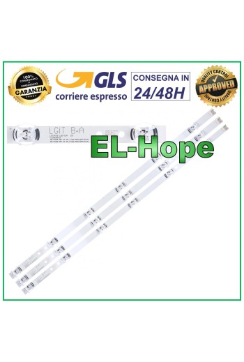 KIT 3 STRIP BARS 6 LEDs FOR TV LG 32 LGIT B+A 6916L-1841A (A) / 6916L-1842A (B) 