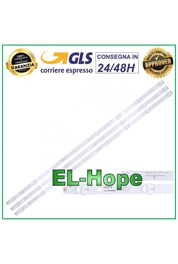 KIT 3 STRIP BARS 8 LED TV 32 PHILIPS 4708-K320WD 32PFL3045 - TCL LE32D59 618mm
