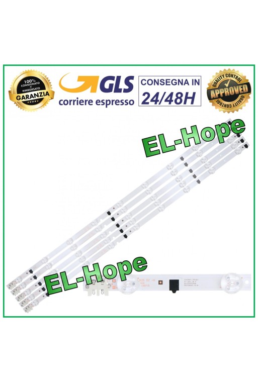 KIT 5 STRIP BARS 9 LED FOR TV 32 SAMSUNG UE32F6800SBXXU / UE32F6800SDXZT 650mm