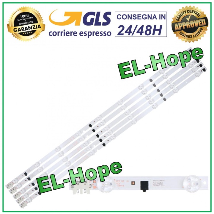 KIT 5 STRIP BARS 9 LED FOR TV 32 SAMSUNG UE32F6800SBXXU / UE32F6800SDXZT 650mm