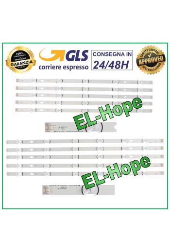 KIT 10 LED STRIP BARS FOR LG 55 LB160DZ-A LB161DZ-B 55LX320 55LX330 TV