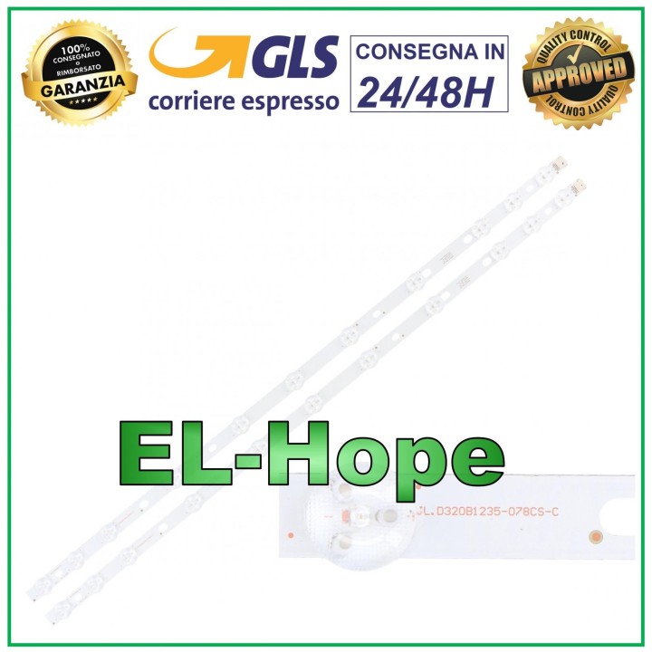KIT OF 2 LED STRIP BARS FOR VESTEL TV JL.D320B1235-078CS-C VES315WNDL2DN