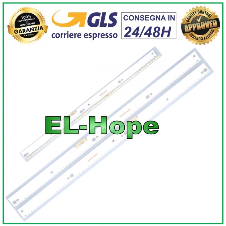 KIT OF 2 58 LED STRIP BARS FOR TV 49 SAMSUNG UE49MU / UN49KU / UN49MU / UN49LS