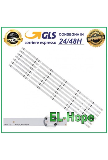 KIT 7 6 LED STRIP BARS FOR TV 55 WALKER SVV550AJ9-6LED-REV03 WP5500DLED