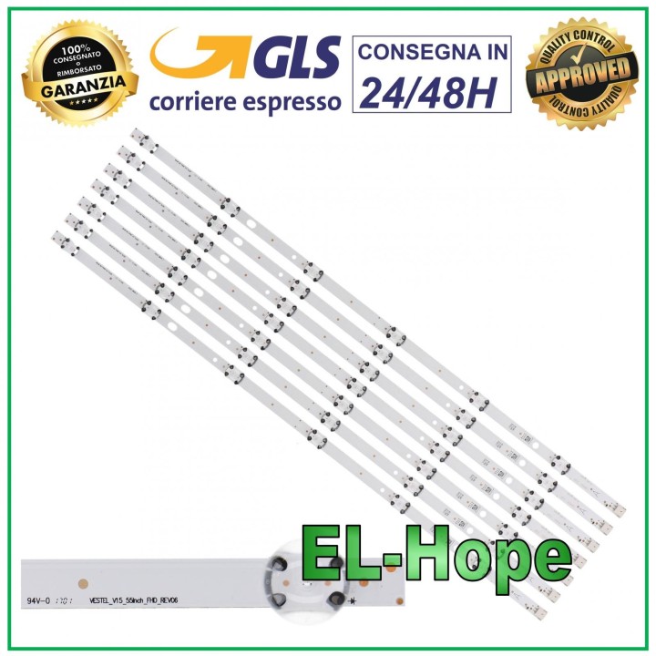 KIT 7 6 LED STRIP BARS FOR TV 55 BUSH DLED55287FHD / DLED55287FHDCNTD