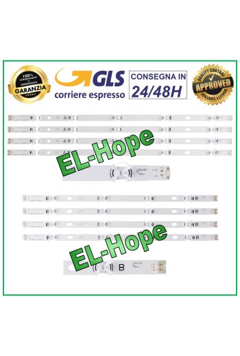 KIT 8 LED STRIP BARS FOR LG 47 47LF5 / 47LS33A5B / 47LX3 / 47LF65 TV