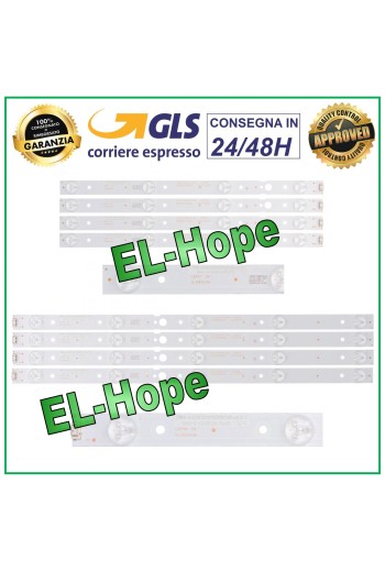 KIT 8 LED TV BARS LG LB747 CRH-A4330300104L6CN / LB748 CRH-A4330300105R6CN REV1