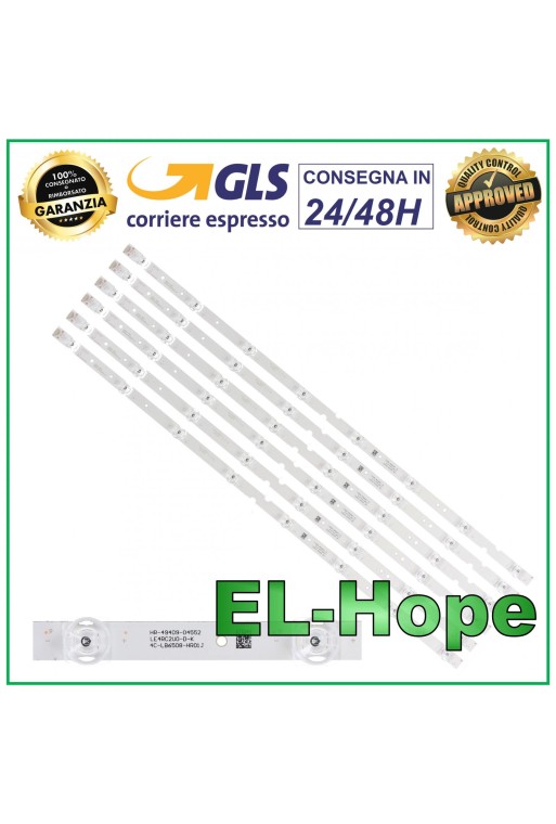 KIT 6 8 LED STRIP BARS FOR TV 65 TCL 4C-LB6508-PF01J / JL.D65081330 / AGS45736