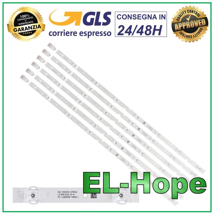 KIT 6 8 LED STRIP BARS FOR TV 65 TCL 65A620U / 65D6 / 65DP600 / 65L2 / 65P65US