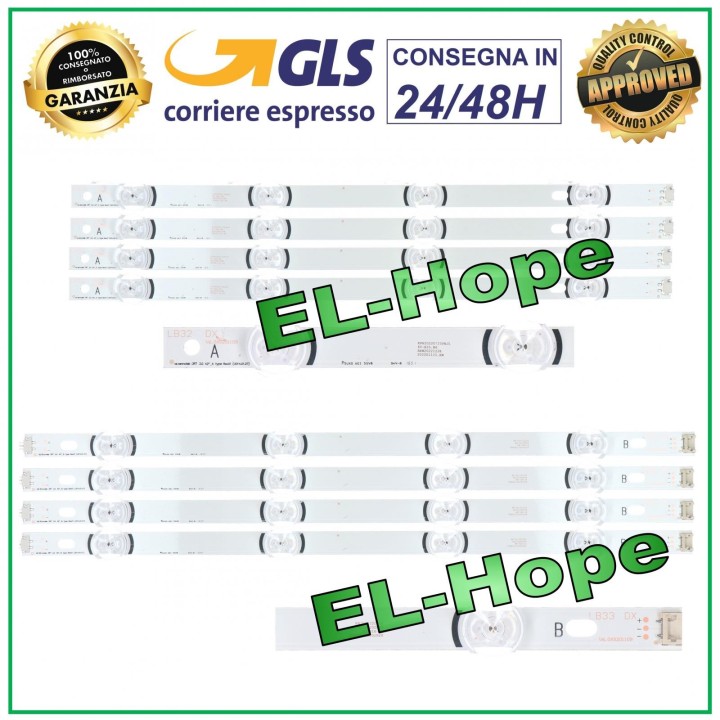 KIT 8 LED TV STRIP BARS LG 42 4A + 4B AGF78402101 42LB550V 42LB5800 42LB5500