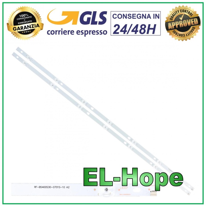 KIT 2 BARS 7 LED TV 40 CHANGHONG C400F18E1CG01 SABA SA40S57N OK ODL40671F-TB