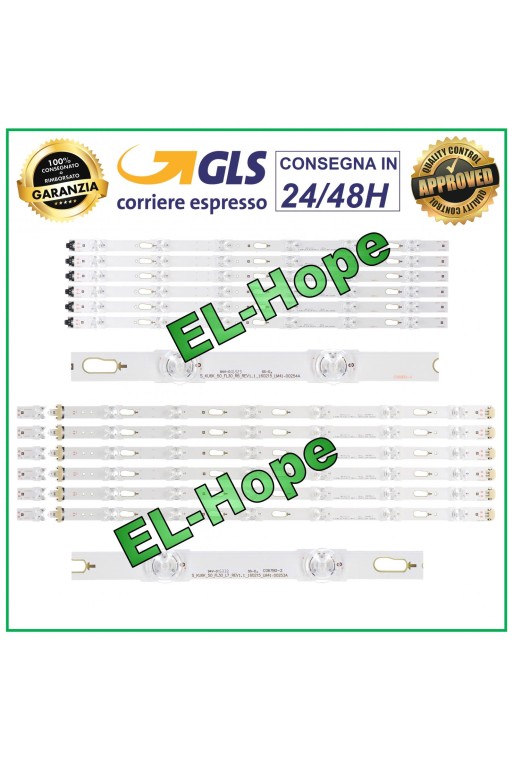KIT 12 LED TV BARS 50 SAMSUNG UA50K / UE50K / UA50MU / UE50MU / UN50MU /UN50KU
