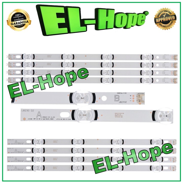 KIT 8 LED STRIP BARS FOR TV 39 LG AGF78400501 AGF78400601 39LB580V 39LB570V 6V