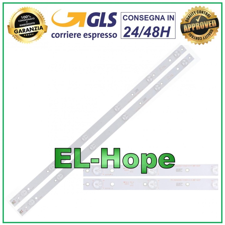 KIT 2 BARS 6 LEDs FOR PHILIPS TV 320TT09 YX-32042000-1C543-0-4-3BF-0237 LB55 DZ