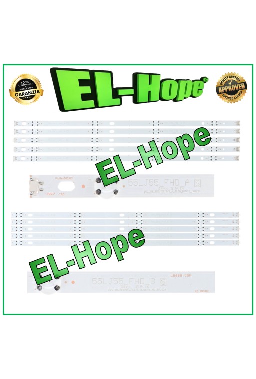 KIT 10 BARS FOR TV 55 LG 55LJ61 55LJ55 55LV34 55LV64 55UJ63 55LJ62 55UJ65