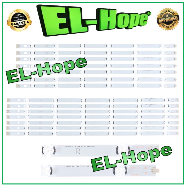 KIT 14 LED TV BARS 55 LG POLA2.0 LZ5501LGEPWADL84 LR 55LN575 55LN613 55LA620S