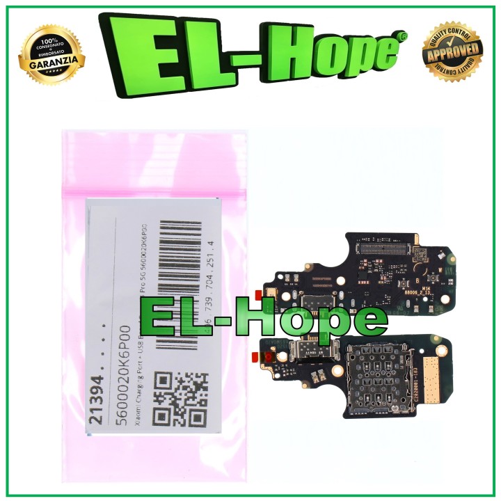 ORIGINAL SERVICE CONNECTOR XIAOMI REDMI NOTE 11E PRO 2201116SC + SIM READER