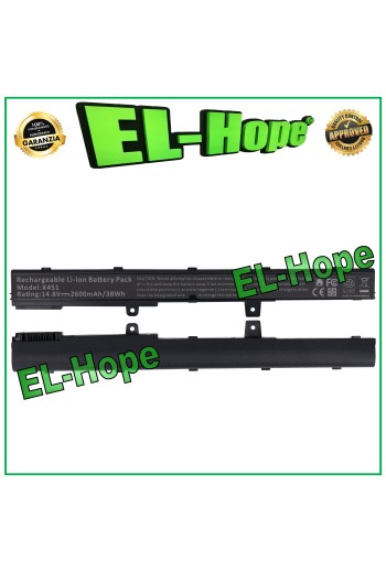 ASUS X451 NOTEBOOK BATTERY A31LJ91 2600mAh 14.8V BLACK EQUAL TO ORIGINAL