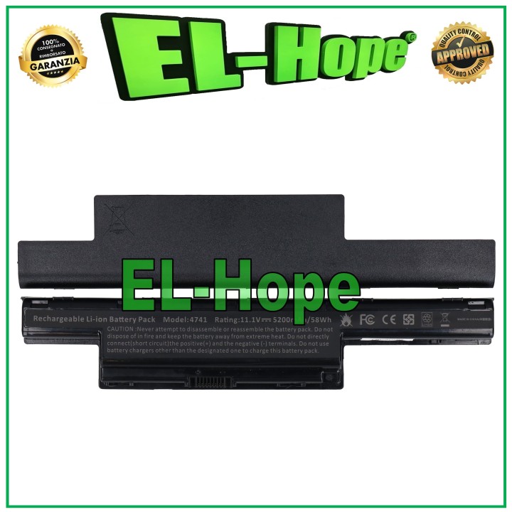 ACER NOTEBOOK BATTERY BT00607126 BT00607125 BT00606008 BLACK EQUAL TO ORIGINAL