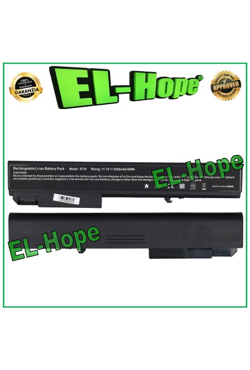 HP 8730 HSTNN-LB60 5200 mAh 11.1V 58Wh BLACK NOTEBOOK BATTERY EQUAL TO ORIGINAL