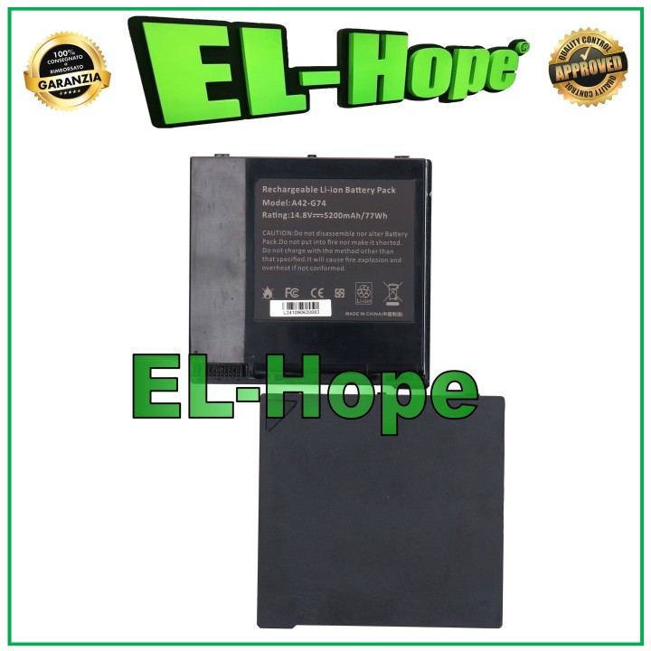 ASUS G74SW-A2 5200mAh 14.8V / 77Wh BLACK NOTEBOOK BATTERY EQUAL TO ORIGINAL