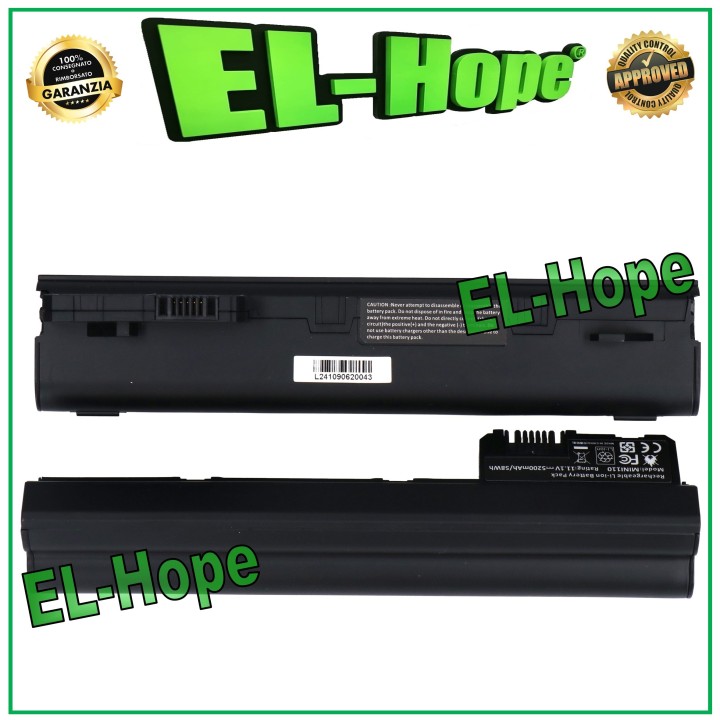 HP MINI 110 NOTEBOOK BATTERY 530972241 5200mAh 11.1V BLACK EQUAL TO ORIGINAL