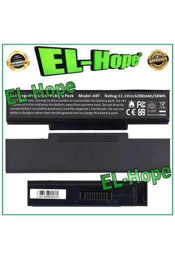 ASUS A9T 908C3500F 5200mAh 11.1V 58Wh NOTEBOOK PC BATTERY PARI ORIGINAL