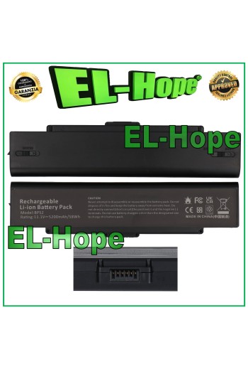 BATTERY FOR SONY VAIO VGPBPS2 ABC 5200 mAh BLACK NOTEBOOK PC EQUAL TO ORIGINAL