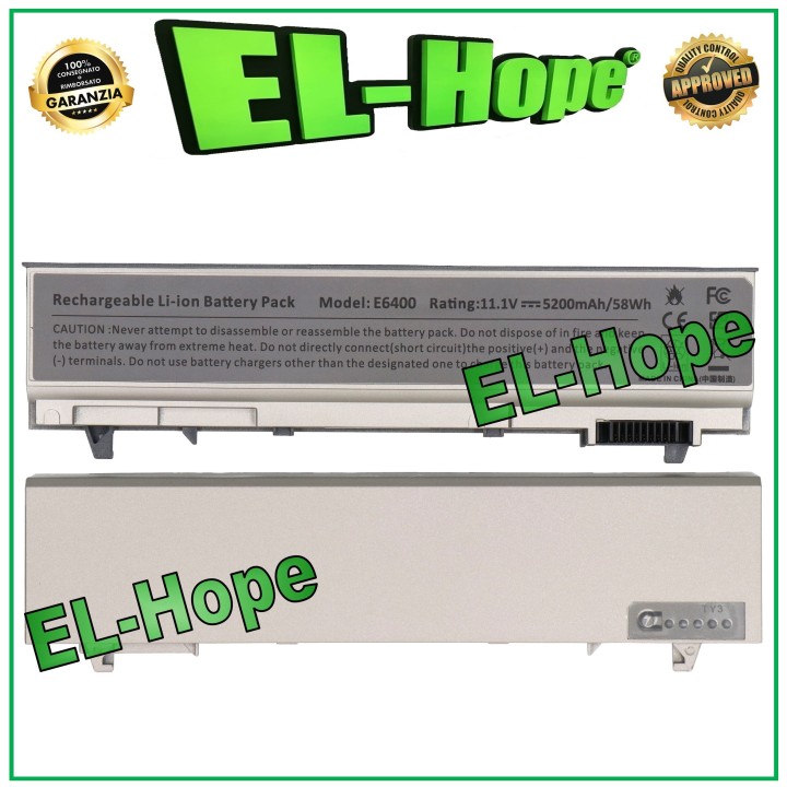 BATTERY FOR PC NOTEBOOK DELL A6400 0H1391 5200 mAh 11.1 V SILVER PARI ORIGINAL