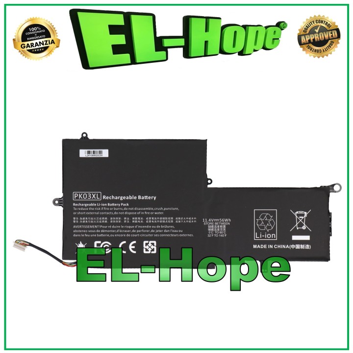 HP PK03XL TPN-Q157 4810 mAh 11.4V 56 Wh NOTEBOOK PC BATTERY EQUAL TO ORIGINAL