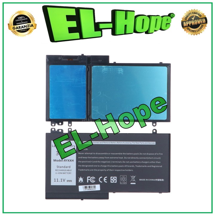 BATTERY FOR PC NOTEBOOK DELL LATITUDE 3150 3160 5200mAh BLACK EQUAL ORIGINAL