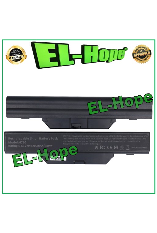 HP 6720 HSTNNI39C 5200mAh 11.1V BLACK NOTEBOOK BATTERY EQUAL TO ORIGINAL