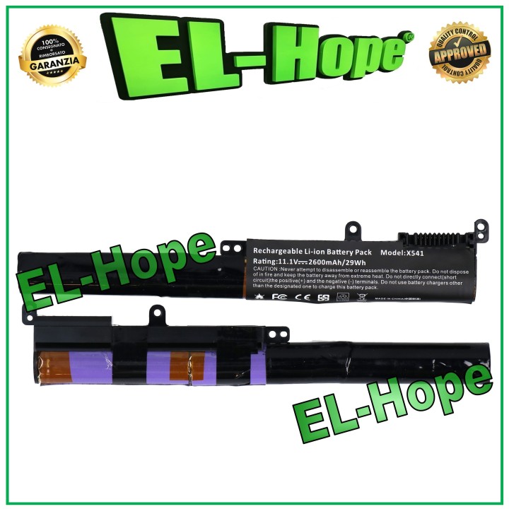 BATTERY FOR ASUS X541 A541 D541N F541N F541S F541U K541N K541S K541U 2600 mAh